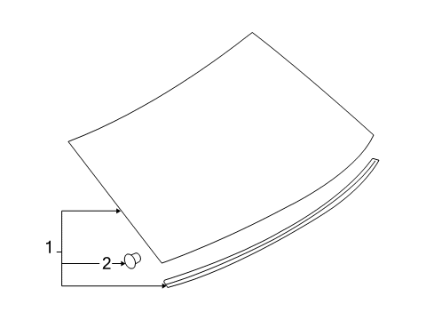 2011 Ford Fusion Glass & Hardware - Back Glass Diagram 2 - Thumbnail