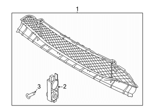 2024 Ford Mustang Mach-E Grille & Components Diagram