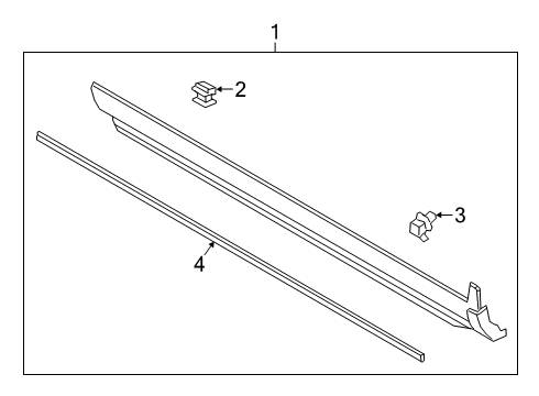 2024 Ford Escape Exterior Trim - Pillars Diagram