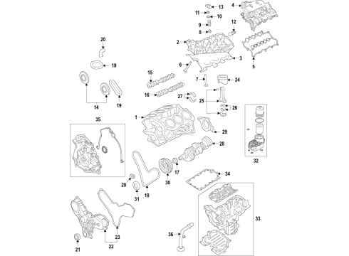2021 Ford F-150 Pistons, Rings & Bearings Diagram 4 - Thumbnail