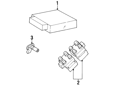 1997 Lincoln Continental Control Module Diagram for F7OZ-12A650-EG