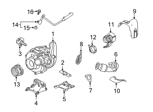 2019 Ford F-350 Super Duty Turbocharger & Components Diagram