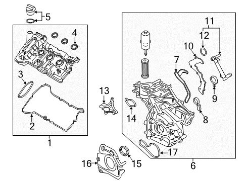 2024 Ford Edge Front Shield Diagram for GB8Z-6P013-A