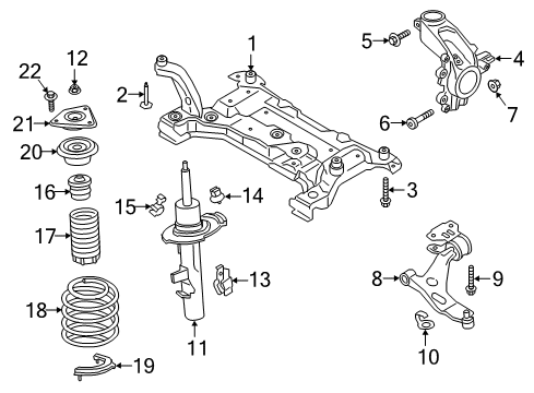 2016 Ford Focus Front Suspension Components Diagram 3 - Thumbnail