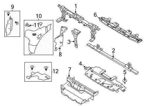 2013 Ford Expedition Sight Shield Retainer Diagram for -N804837-S