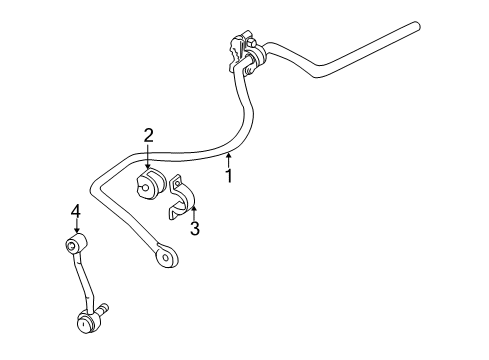 2001 Ford Explorer Sport Trac Stabilizer Bar & Components Diagram 5 - Thumbnail