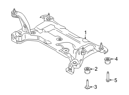 2017 Ford Transit Connect Suspension Mounting - Front Diagram