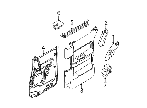 2011 Ford F-150 Interior Trim - Rear Door Diagram 5 - Thumbnail