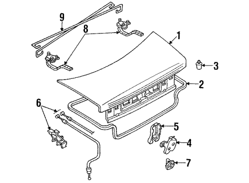 1995 Mercury Tracer Trunk Diagram