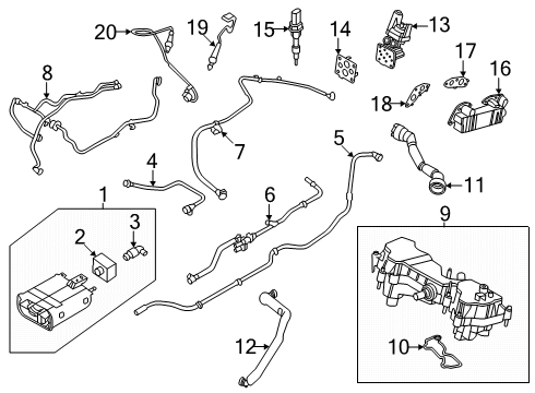 2023 Lincoln Corsair Hose - Vent Diagram for P2GZ-6A664-B