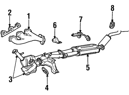 2000 Mercury Mountaineer Exhaust System Diagram 2 - Thumbnail