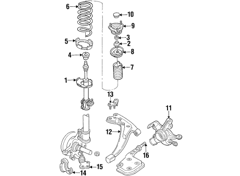 2000 Mercury Villager Front Suspension Components Diagram
