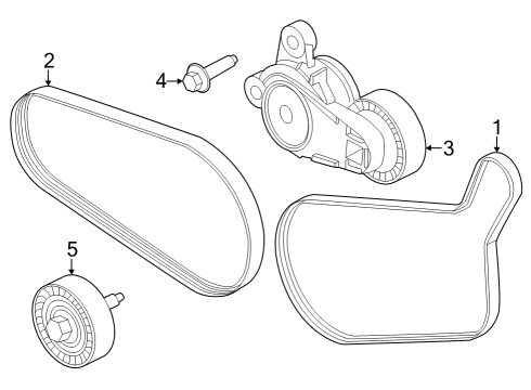 2025 Ford Mustang Belts & Pulleys Diagram