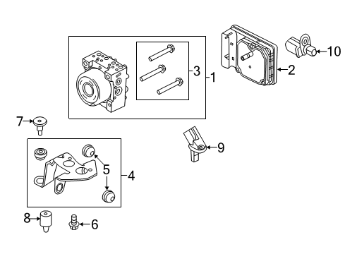 2017 Ford C-Max ABS Components Diagram