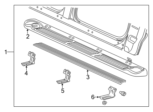 2001 Ford F-150 Running Board Diagram 3 - Thumbnail