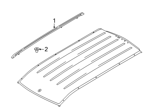 2023 Ford Transit Connect Exterior Trim - Roof Diagram 2 - Thumbnail