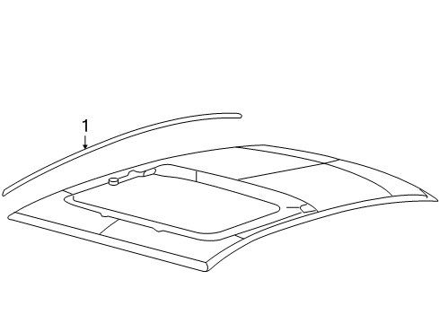 2010 Ford Focus Exterior Trim - Roof Diagram