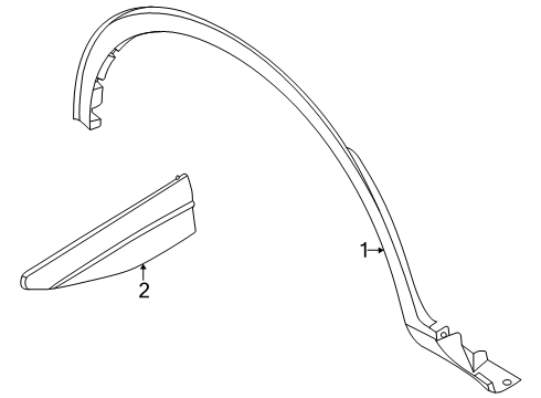 2024 Lincoln Nautilus Exterior Trim - Fender Diagram