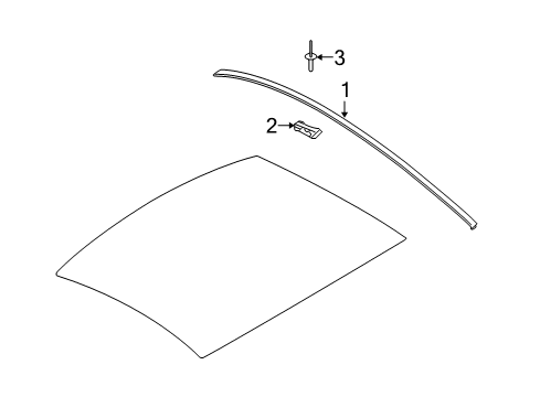 2012 Ford Mustang Exterior Trim - Roof Diagram