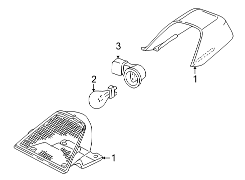2000 Lincoln LS High Mount Lamps Diagram