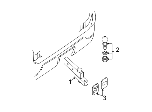 2005 Ford Expedition Tow Hook, Front Diagram for 2L1Z-17A954-AA