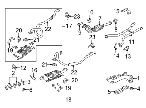 2004 Ford Crown Victoria Exhaust System Diagram 2 - Thumbnail