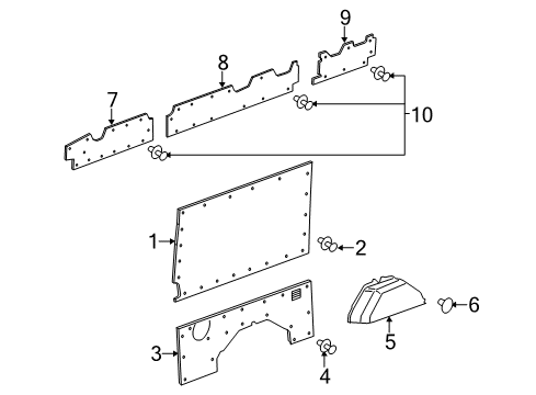 2022 Ford Transit-350 HD Interior Trim - Side Panel Diagram 17 - Thumbnail