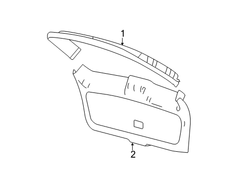 2012 Lincoln MKX Interior Trim - Lift Gate Diagram