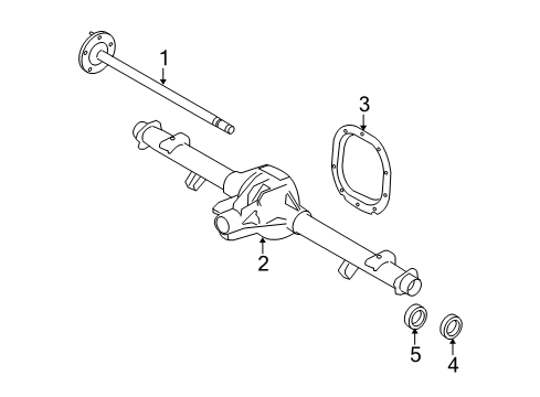 2014 Ford E-350 Super Duty Axle Housing - Rear Diagram