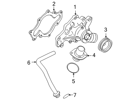 2004 Ford F-350 Super Duty Water Pump Diagram 3 - Thumbnail