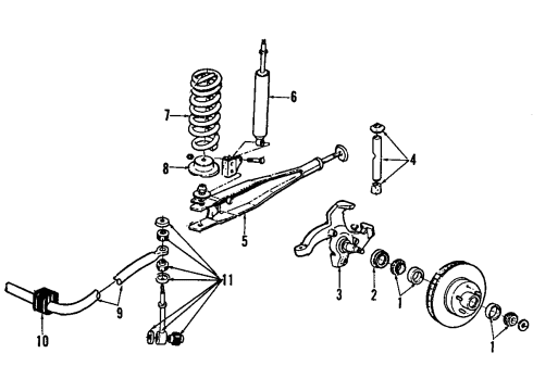 1991 Ford E-250 Econoline King Pin Diagram