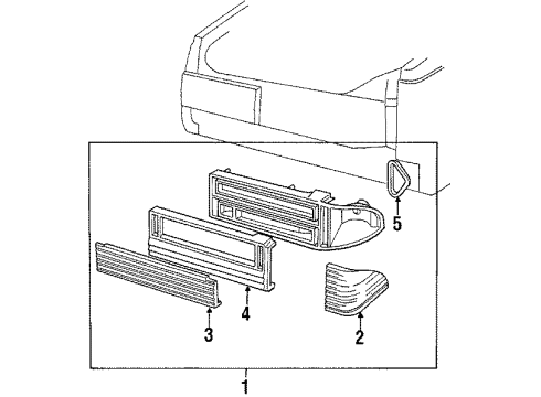 1987 Mercury Topaz Tail Lamps Diagram 2 - Thumbnail