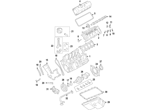 2010 Ford F-150 Pistons, Rings & Bearings Diagram 2 - Thumbnail