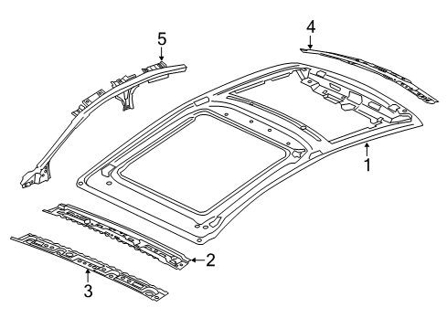 2013 Lincoln MKZ Roof & Components Diagram 3 - Thumbnail