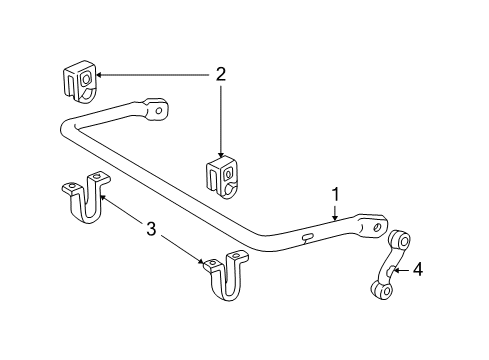 2004 Ford Ranger Stabilizer Bar & Components Diagram 4 - Thumbnail