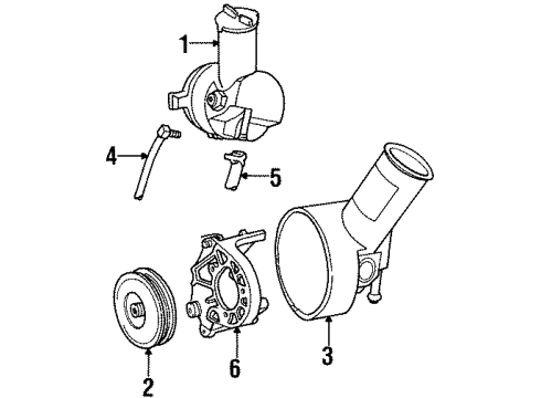 1992 Ford Taurus P/S Pump & Hoses Diagram 2 - Thumbnail