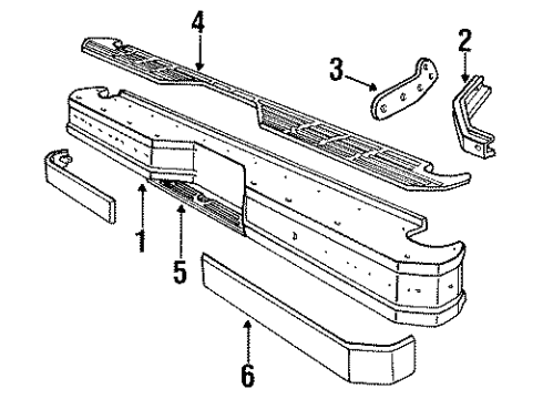1989 Ford F-250 Bumper & Components - Rear Diagram 2 - Thumbnail