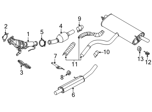 2024 Ford Bronco Sport Exhaust Components Diagram