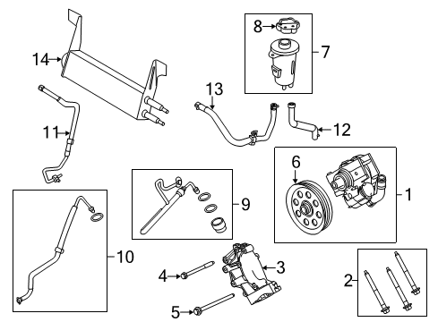2012 Ford F-250 Super Duty P/S Pump & Hoses Diagram 5 - Thumbnail