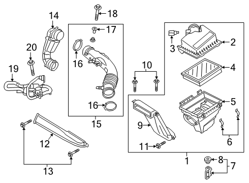 2023 Lincoln Nautilus Air Hose, Rear Diagram for K2GZ-9B659-H