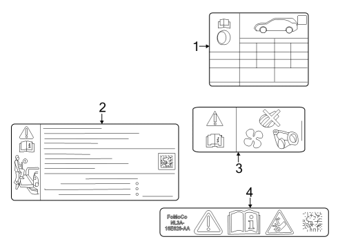 2024 Ford F-150 Lightning Information Labels Diagram
