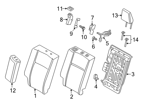 2019 Ford EcoSport Rear Seat Components Diagram 3 - Thumbnail