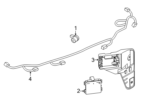2025 Lincoln Navigator Electrical Components - Rear Bumper Diagram