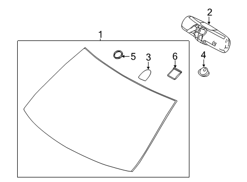 2011 Lincoln MKT Windshield & Components Diagram