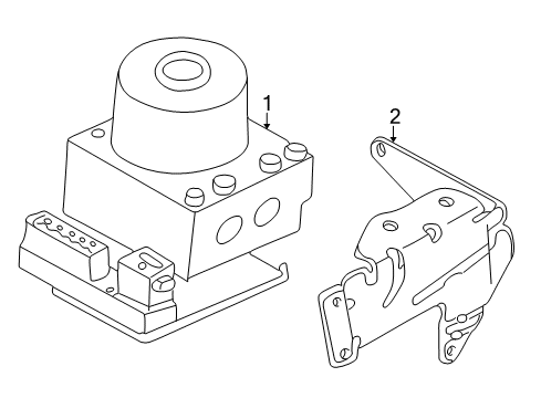 2006 Mercury Mariner ABS Components Diagram 2 - Thumbnail
