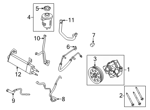 2020 Ford F-350 Super Duty P/S Pump & Hoses Diagram 7 - Thumbnail