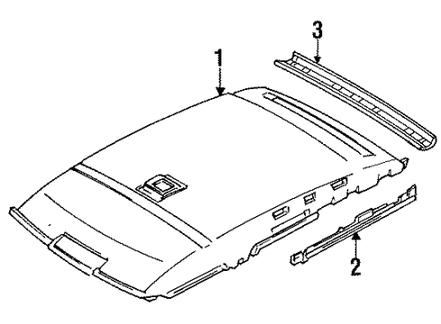1993 Mercury Tracer Interior Trim - Roof Diagram
