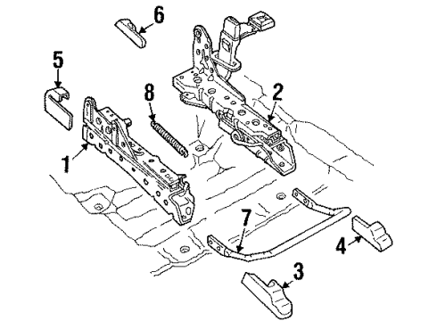 2000 Mercury Grand Marquis Rear Cover, Outer Passenger Side Diagram for XW7Z-5461748-BAA