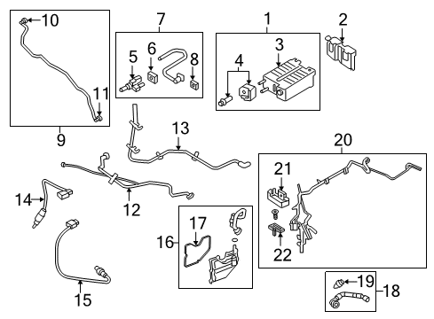 2018 Ford Escape Emission Components Diagram 2 - Thumbnail