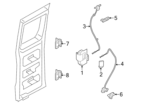 2024 Ford E-Transit Lock & Hardware Diagram 2 - Thumbnail